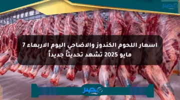 أسعار اللحوم الكندوز والأضاحي اليوم الأربعاء 7 مايو 2025 تشهد تحديثاً جديداً